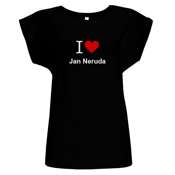 Tričko s potiskem I love Jan Neruda (dámské triko)