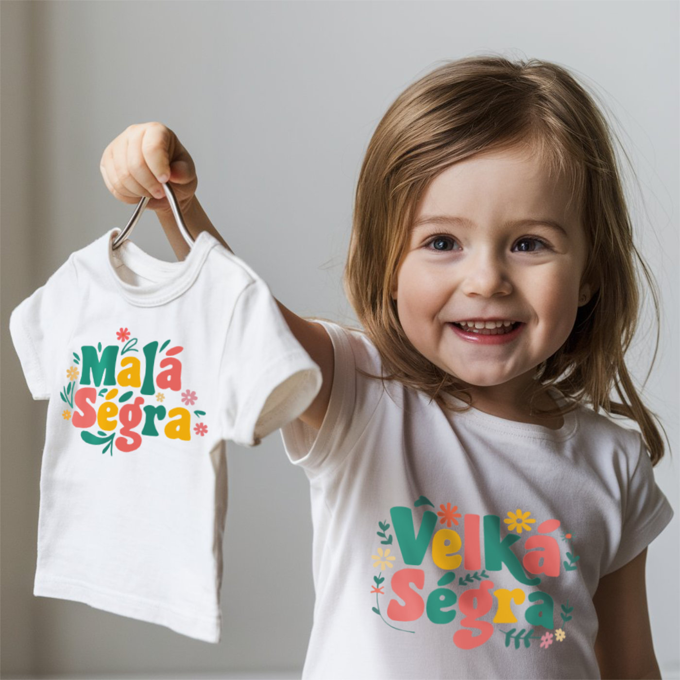 Tričko s potiskem Malá ségra květiny