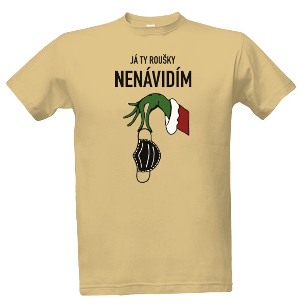Tričko s potiskem Nenávidím roušky